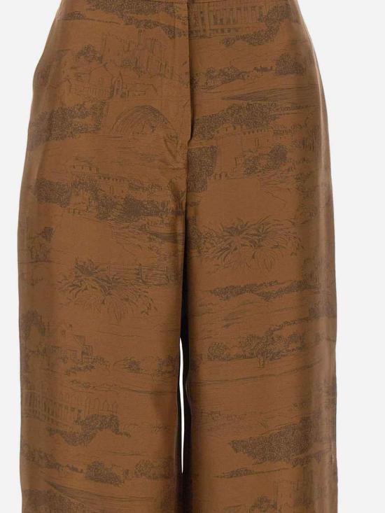 26SS 막스마라 스튜디오 팔라초 팬츠 2616131101600000 Dark Brown - MAX MARA STUDIO