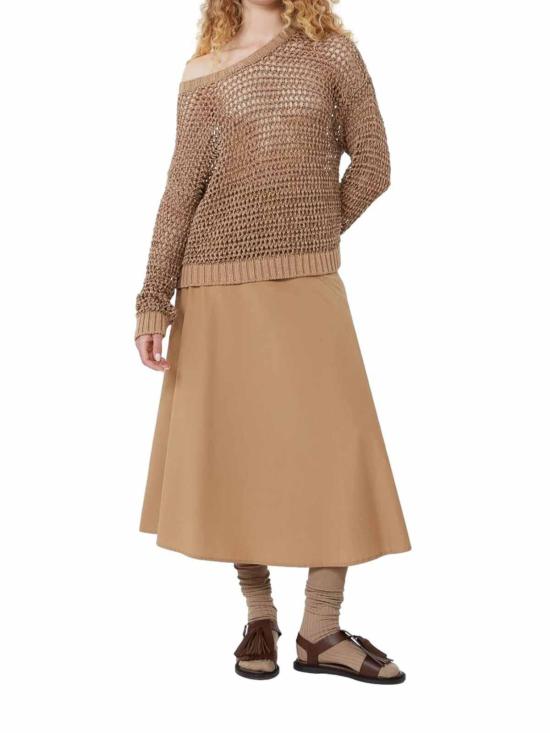 26SS 위켄드막스마라 미디 스커트 2615101042600010 Brown - WEEKEND MAX MARA