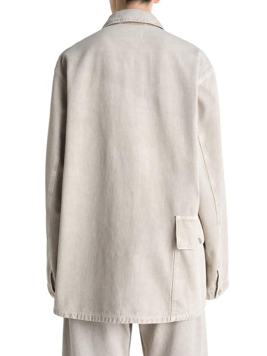 26SS 르메르 스노우 브로큰 트윌 유틸리티 오버셔츠 SH1266LD1052BK201 Grey - LEMAIRE