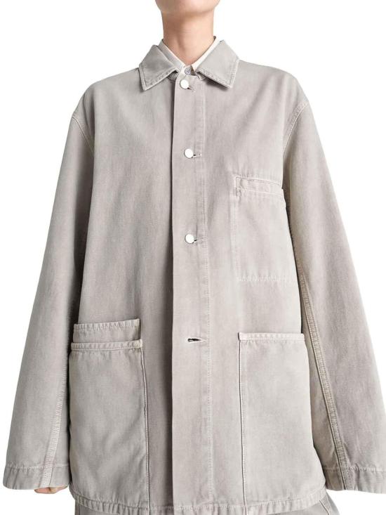 26SS 르메르 스노우 브로큰 트윌 유틸리티 오버셔츠 SH1266LD1052BK201 Grey - LEMAIRE