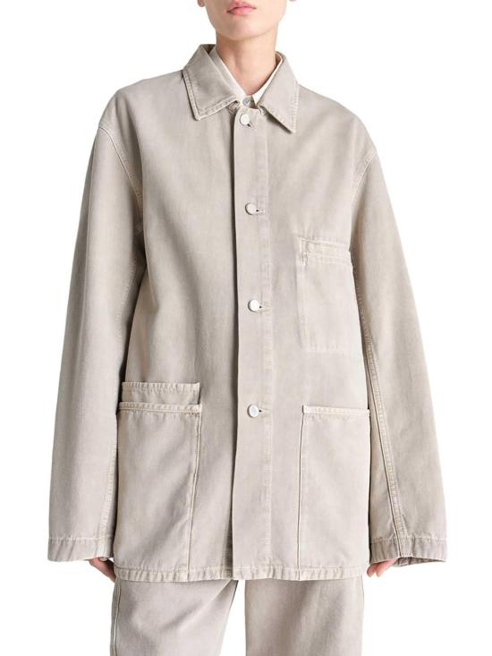 26SS 르메르 스노우 브로큰 트윌 유틸리티 오버셔츠 SH1266LD1052BK201 Grey - LEMAIRE