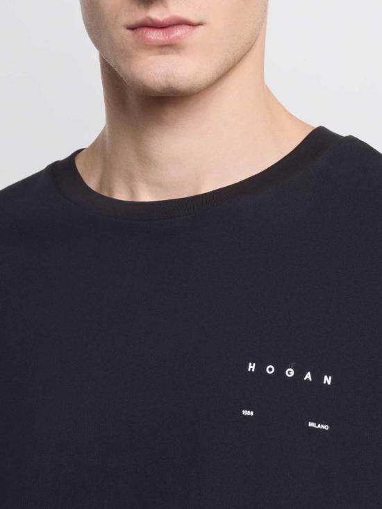 26SS 호간 반팔 티셔츠 KQMB3522360ZFVB999 BLACK - HOGAN