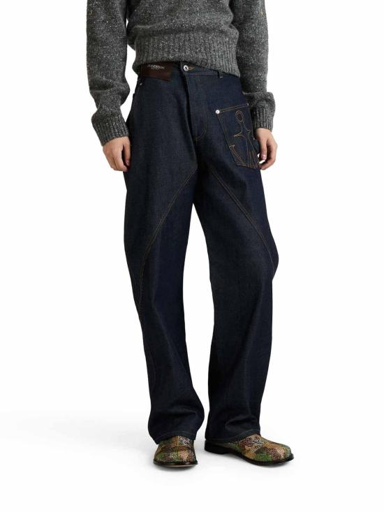 26FW JW앤더슨 스트레이트 팬츠 DT0126PG1930870 Blue - JW ANDERSON