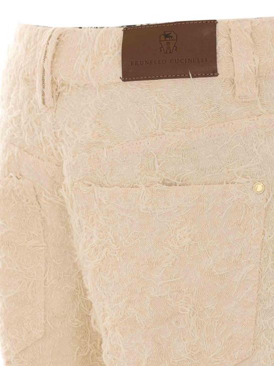 26SS 브루넬로 쿠치넬리 스트레이트 팬츠 ML121P4008C001 White - BRUNELLO CUCINELLI