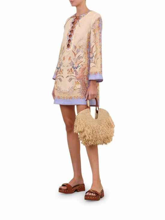 26FW 짐머만 미디 원피스 8076DSS262BSFL Brown - ZIMMERMANN