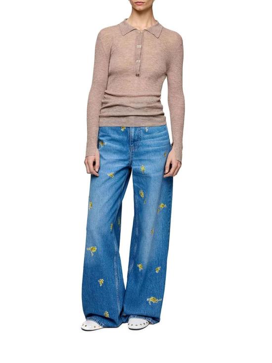 26SS 가니 폴로 티셔츠 A1070281883 Nude Neutrals - GANNI