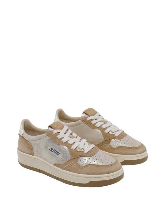 26FW 오트리 메달리스트 로우 레더 스니커즈 AULWYB01 Beige - AUTRY
