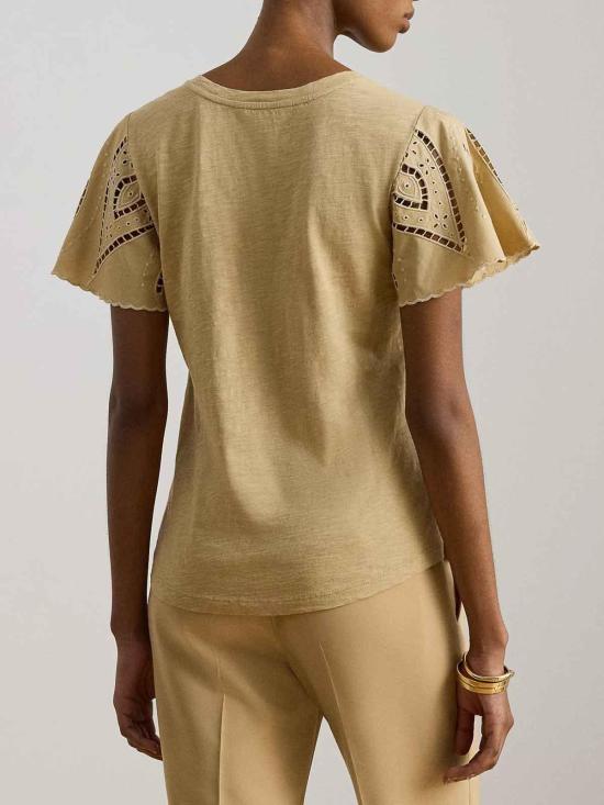 26SS 랄프 로렌 반팔 티셔츠 200P09104002 LIGHT BEIGE - RALPH LAUREN