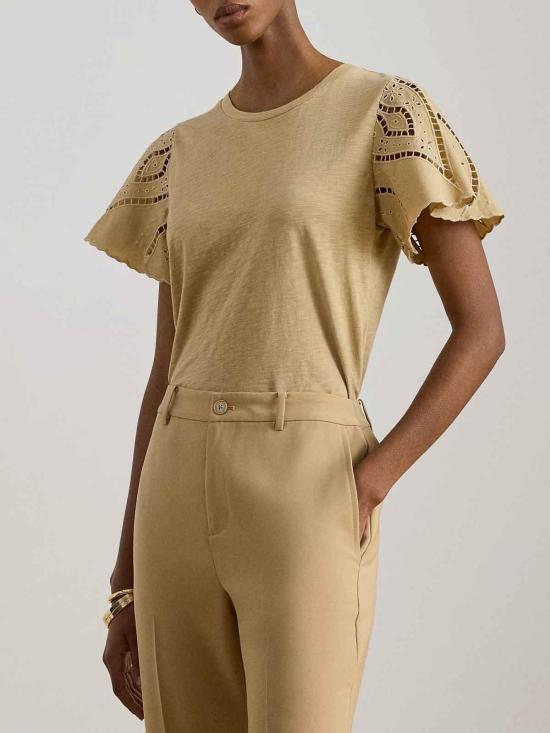 26SS 랄프 로렌 반팔 티셔츠 200P09104002 LIGHT BEIGE - RALPH LAUREN