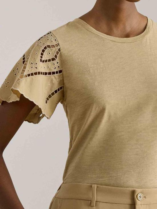 26SS 랄프 로렌 반팔 티셔츠 200P09104002 LIGHT BEIGE - RALPH LAUREN