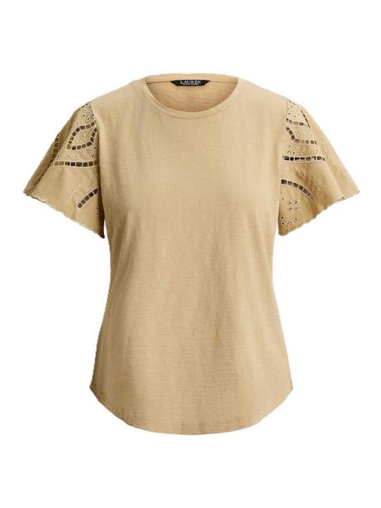 26SS 랄프 로렌 반팔 티셔츠 200P09104002 LIGHT BEIGE