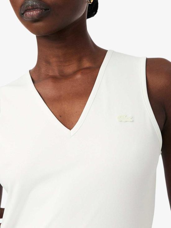 26SS 라코스테 롱 원피스 EF243270V White - LACOSTE