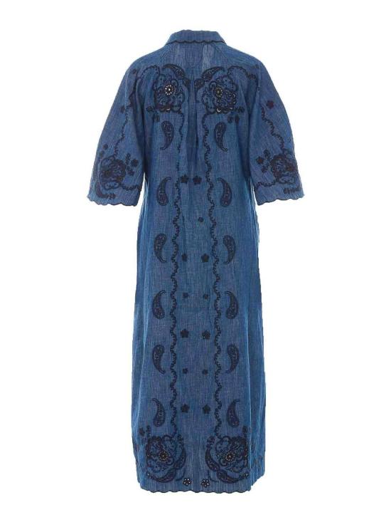 26FW 짐머만 미디 원피스 8358DSS261RWBLU Blue - ZIMMERMANN