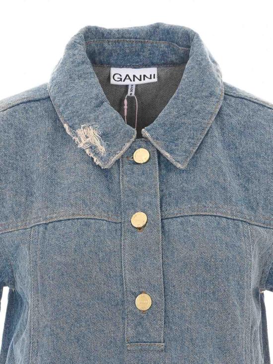 26SS 가니 패치워크 데님 드레스 A1030482567 Blue - GANNI