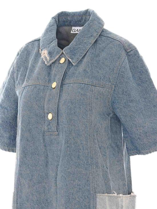 26SS 가니 패치워크 데님 드레스 A1030482567 Blue - GANNI