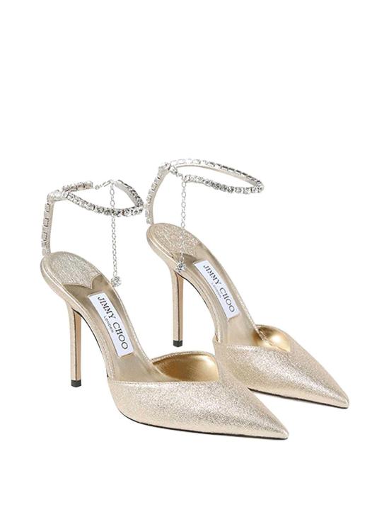 26FW 지미추 힐/펌프스 SAEDA100DQMPLATINUMCRYSTAL Gold - JIMMY CHOO
