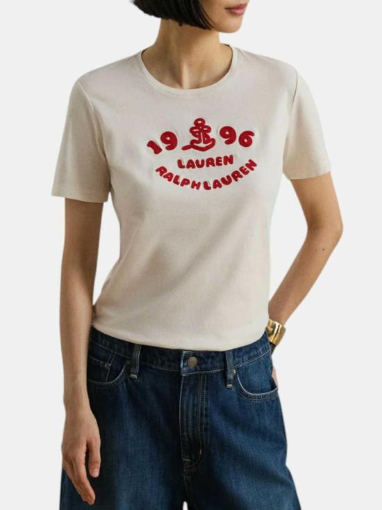 26SS 랄프 로렌 반팔 티셔츠 200B21053002 BEIGE - RALPH LAUREN