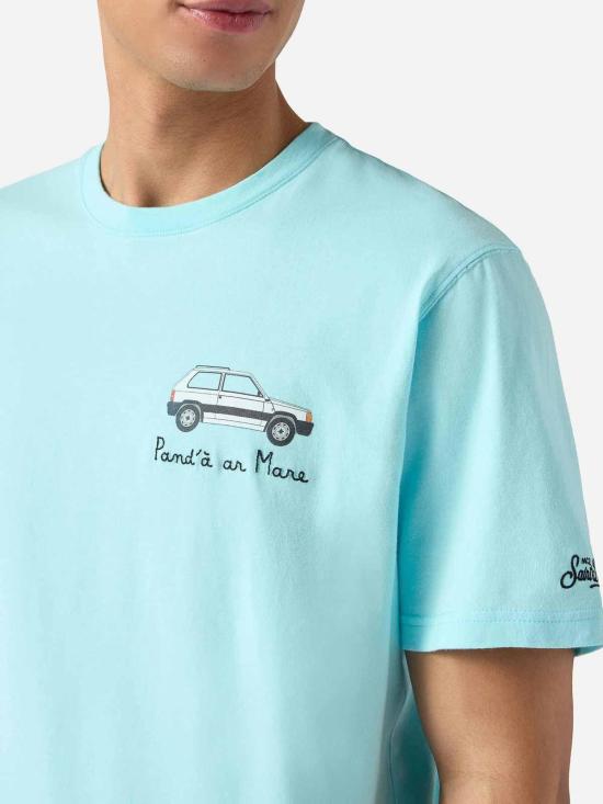 26SS 세인트바쓰 반팔 티셔츠 POT000104515L Light Blue - MC2 SAINT BARTH