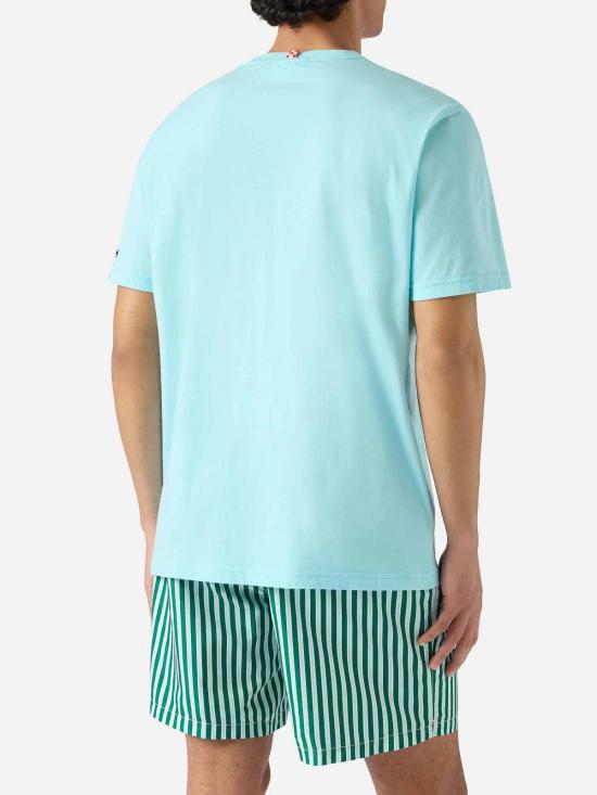 26SS 세인트바쓰 반팔 티셔츠 POT000104515L Light Blue - MC2 SAINT BARTH