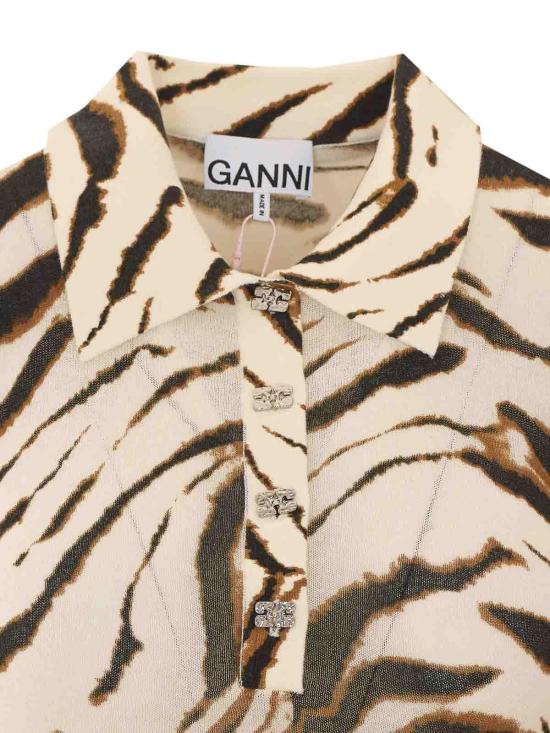 26FW 가니 폴로 티셔츠 A1170002135 BEIGE - GANNI