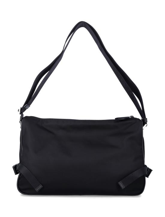 26FW 프라다 라지 리나일론 앤 사피아노 레더 숄더백 2VH1912DMG F0002 NERO - PRADA