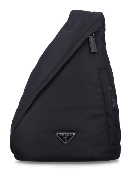 26FW 프라다 삼각로고 리나일론 가죽 백팩 슬링백 2VZ0922DMG F0002 NERO