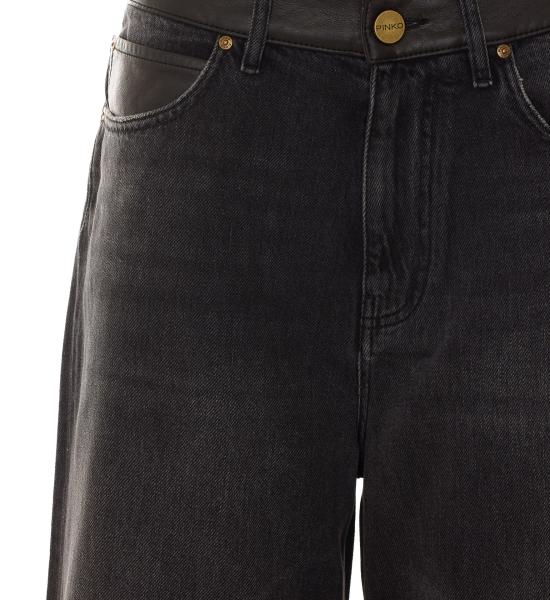 26FW 핑코 데님 팬츠 103857 A3GWPJ4 Black - PINKO