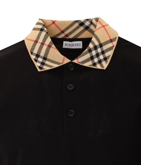 26FW 버버리 폴로 티셔츠 8126965 A1189 Black - BURBERRY