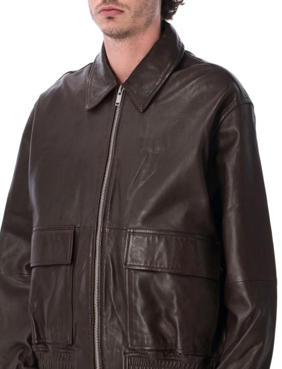 26SS 스튜디오 니콜슨 피스톤 레더 자켓 SNM1115BROWN - STUDIO NICHOLSON
