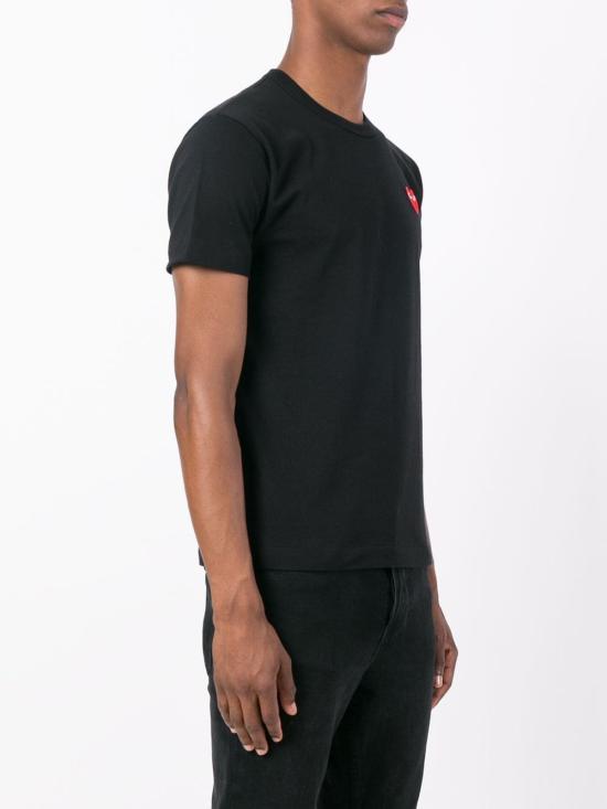26FW 꼼데가르송 레드 하트 티셔츠 P1T108 BLACK - COMME DES GARCONS