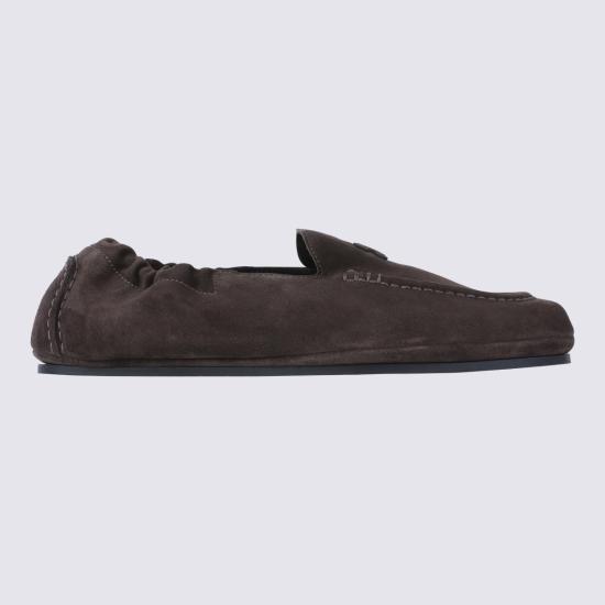26FW 셀린느 스웨이드 카프스킨 트리옹프 아담 로퍼 364707029C 19DK DARK BROWN - CELINE