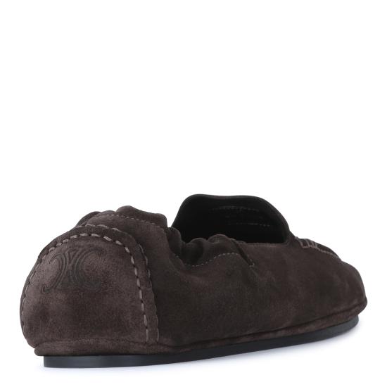 26FW 셀린느 스웨이드 카프스킨 트리옹프 아담 로퍼 364707029C 19DK DARK BROWN - CELINE