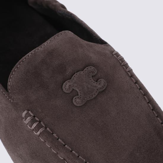 26FW 셀린느 스웨이드 카프스킨 트리옹프 아담 로퍼 364707029C 19DK DARK BROWN - CELINE