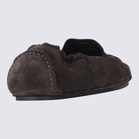 26FW 셀린느 스웨이드 카프스킨 트리옹프 아담 로퍼 364707029C 19DK DARK BROWN - CELINE