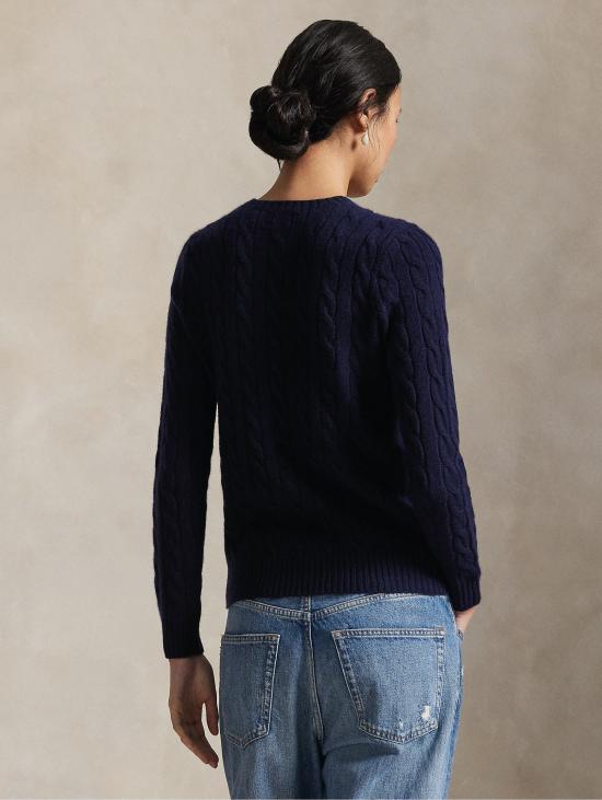 26FW 랄프 로렌 스웨터 미스토 캐시미어 네이비 소재의 Maglia a Trecce - RALPH LAUREN