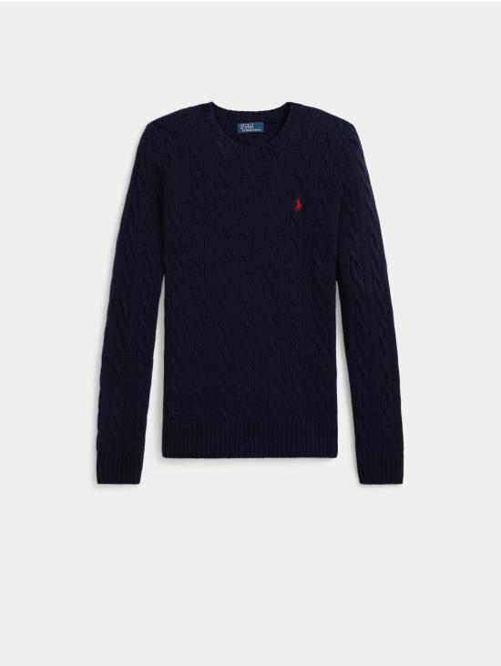 26FW 랄프 로렌 스웨터 미스토 캐시미어 네이비 소재의 Maglia a Trecce - RALPH LAUREN