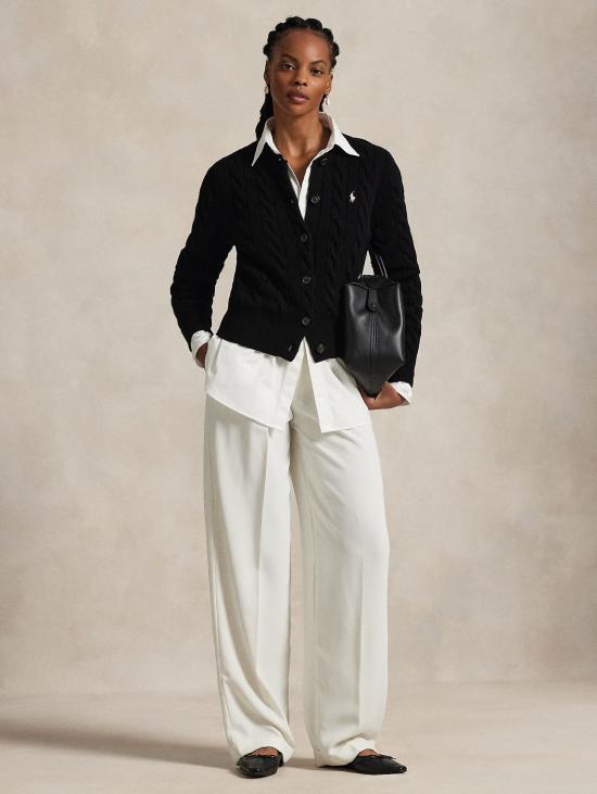 26FW 랄프 로렌 가디건 미스토 캐시미어 네로 소재의 트레체 카디건 라보라토 - RALPH LAUREN