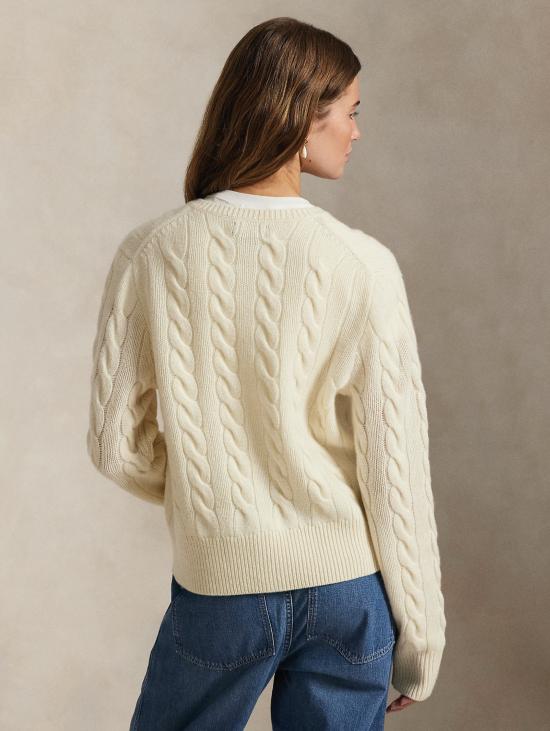 26FW 랄프 로렌 가디건 미스토 캐시미어 크레마 소재의 트레체 카디건 라보라토 - RALPH LAUREN