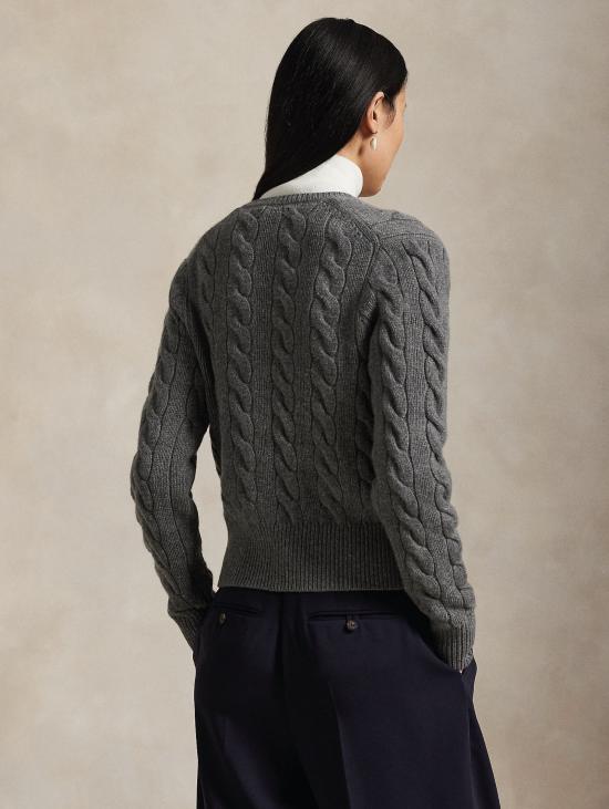 26FW 랄프 로렌 가디건 미스토 캐시미어 그리지오 소재의 트레체 카디건 라보라토 - RALPH LAUREN