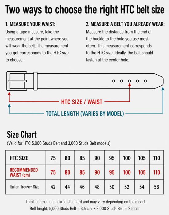 26FW 에이치티씨 벨트 5000 BLKDRK02 - HTC