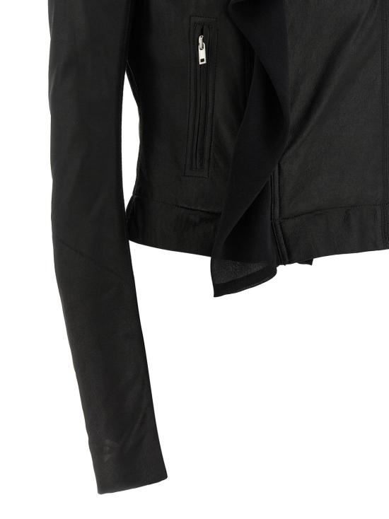  릭 오웬스 자켓 스카프 바이커 재킷 블랙 - RICK OWENS