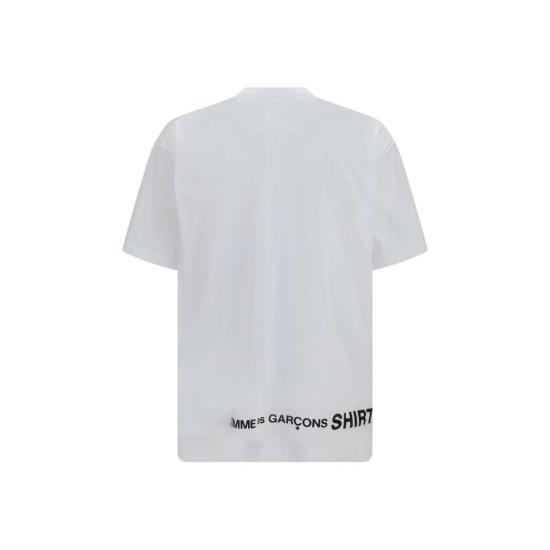 26SS 꼼데가르송 반팔 티셔츠 Comme Des Garçons 코튼 티셔츠 화이트 - COMME DES GARCONS