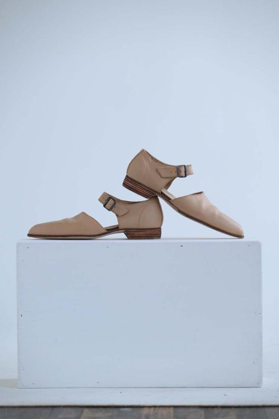  구이디 샌들 Guidi Tx03 메리 제인 신발 Tan - GUIDI