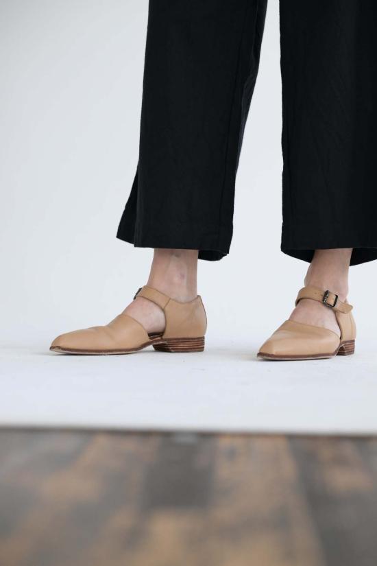  구이디 샌들 Guidi Tx03 메리 제인 신발 Tan - GUIDI