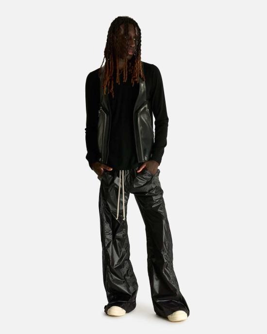  릭 오웬스 스트레이트 팬츠 와이드 푸셔  블랙 - RICK OWENS