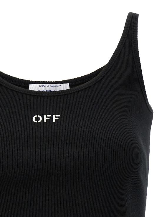  오프화이트 민소매 티셔츠 코튼  블랙 - OFF WHITE
