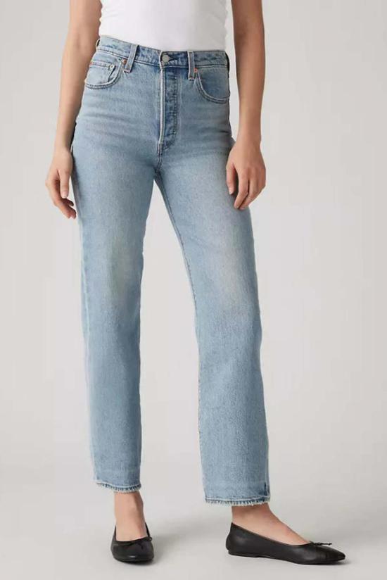 리바이스 데님 팬츠 립케이지 스트레이트 앵클 진 데님 - LEVI'S