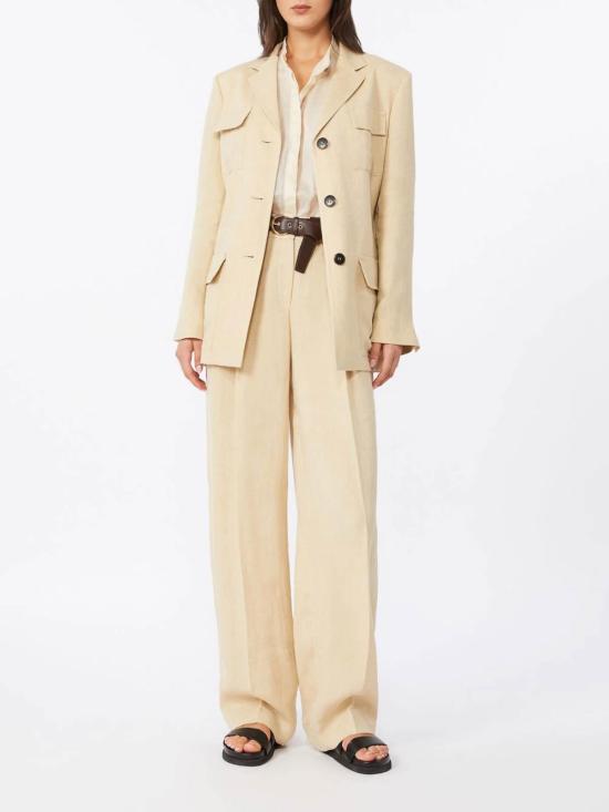26SS 막스마라 스튜디오 스트레이트 팬츠 2616131032600020 Beige - MAX MARA STUDIO