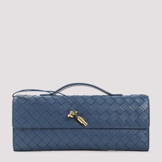 26FW 보테가베네타 안디아모 클러치 741511 VCPP3 4020 BLUE VENEZIA