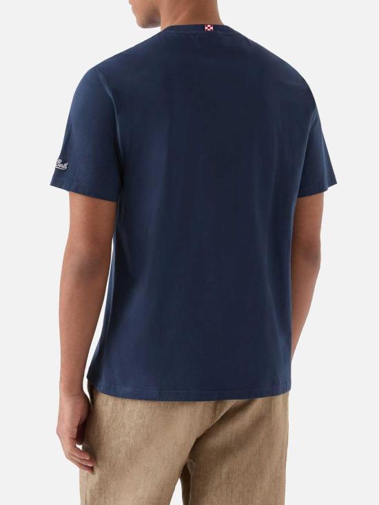 26SS 세인트바쓰 반팔 티셔츠 POT000100164L Blue - MC2 SAINT BARTH